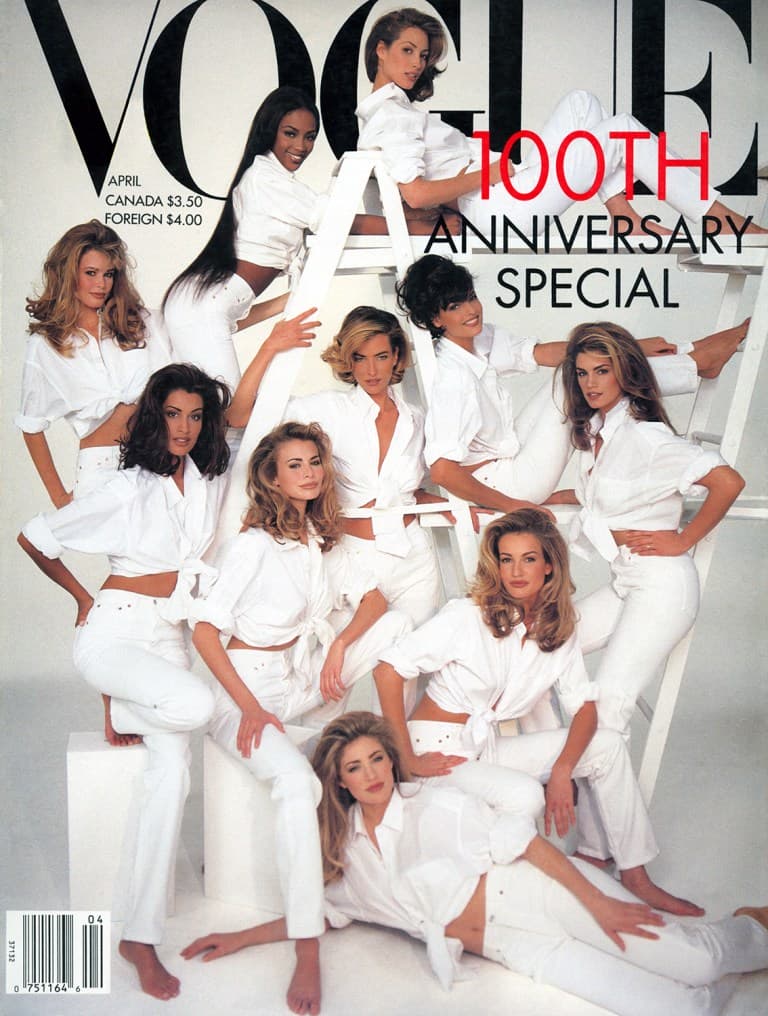 Naomi Campbell Vogue America, 100° anniversario, 1990