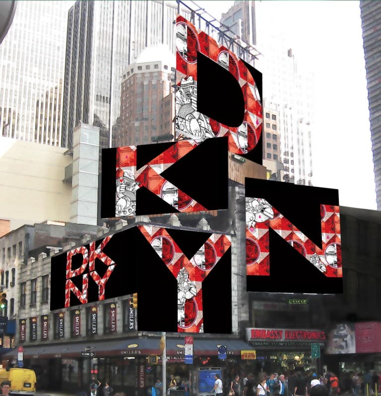Donna Karan Installazione a Time Square