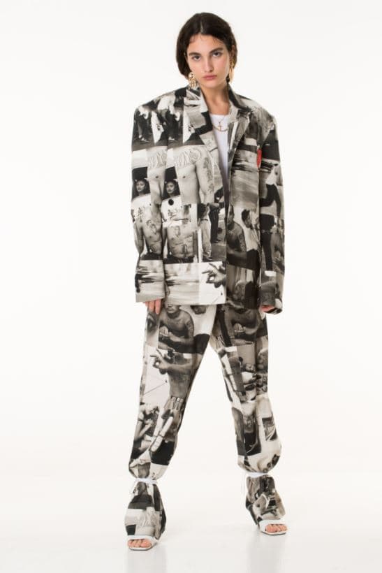 KOBF look in collaboration with Robert Yager, 100% organic cotton and eco friendly digital print