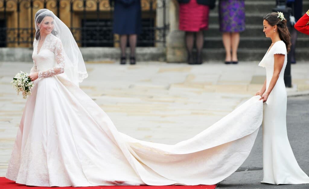 Kate e Pippa Middleton durante il matrimonio